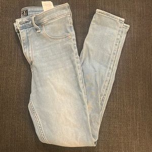 Abercrombie and Fitch light wash high rise jeggings